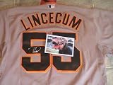 TIM LINCECUM SIGNED AUTOGRAPHED JERSEY SAN FRANCISCO GIANTS COA + PROOF PHOTO