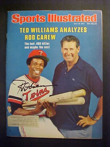 Rod Carew Minnesota Twins Autographed July 18, 1977 Sports Illustrated Magazine