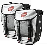 Produkt-Bild: IDEALE HITEC Doppelpacktasche Gep&auml;cktr&auml;gertaschen Hecktaschen wasserdicht schwarz/silber