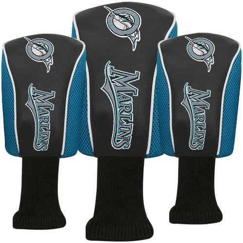 Florida Marlins Black Three-Pack Golf Club Headcovers