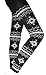 Lace Poet Thick Warm Snowflake Nordic Sweater Pants/Leggings ,Size: XS-L, black