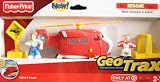 Fisher Price Geotrax Lights & Sounds The Rescue Team - Meet Chopper & Aiden - Helicopter with Two Figures