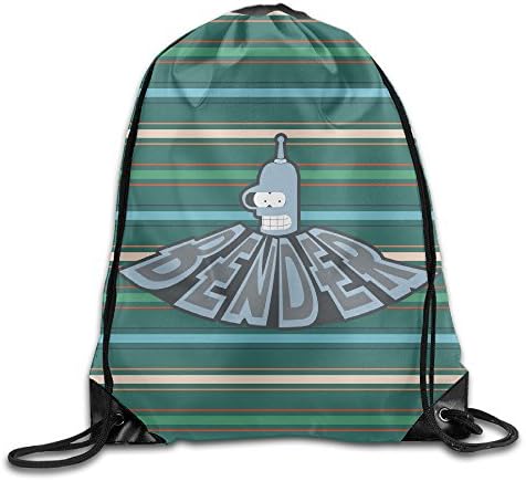 MDSHOP Futurama Bender Logo Drawstring Backpack Sack Bag