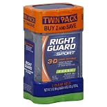 Right Guard Sport Antiperspirant & Deodorant, Clear Gel, Fresh, Twin Pack, 2 ct.