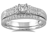 2/5 CTW Diamond Bridal Set in 10K White Gold