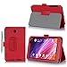 [Corner Protection] ASUS MeMo Pad 7 ME 176CX Case Cover, FYY Premium Soft Folio Leather Case for ASUS MeMo Pad 7 ME 176CX Red (With Auto Wake/Sleep Feature)