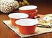 Rachael Ray Dinnerware Round and Square 4-Piece Stoneware Cereal Bowl Set, Orange