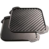 Lodge LSRG3 Single-Burner Reversible Grill/Griddle, 10.5-inch