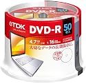TDK LoR データ用DVD-R 4.7GB 1-16倍速対応 手描きもできるホワイトワイドプリンタブル 50枚スピンドル ATDR-47PWC50PZ