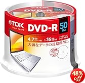 TDK LoR データ用DVD-R 4.7GB 1-16倍速対応 手描きもできるホワイトワイドプリンタブル 50枚スピンドル ATDR-47PWC50PZ