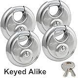 Master Locks - Keyed Alike Stainless Trailer Locks #40KA-4 4-Pack
