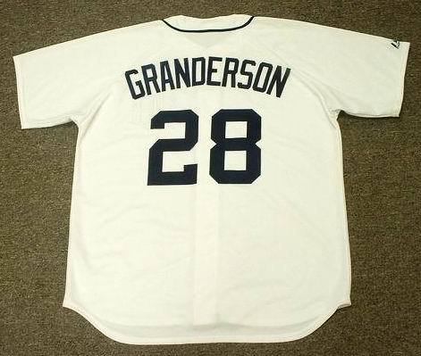 CURTIS GRANDERSON Detroit Tigers Majestic Athletic Home Baseball Jersey, XL