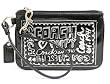 NEW AUTHENTIC COACH POPPY PATENT LEATHER SMALL WRISTLET 42868 (Black)