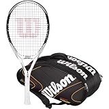 Wilson K Three FX Tennis Racquet & 6 Pack Bag Bundle - Grip Size: 4