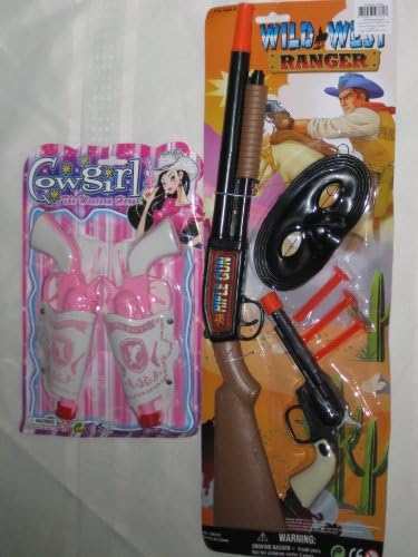 Cowgirl Gun and Holster Set + Wild West Ranger Rifle and Gun Set Combo