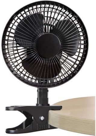 Principal 2-In-1 6" Desk / Clip Fan | 2-Speed Slide Switch (Black)