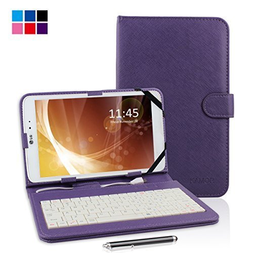 Kamor KM32KC10MMSPU with Touch Screen Stylus Pen for 10.1 inch Android Tablet PC and Micro to Mini & Micro to Samsung 30pin Adapter - Purple