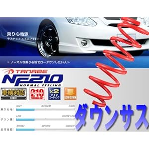 【クリックでお店のこの商品のページへ】TANABE(タナベ) ダウンサス ミラ L250S 02年12月～07年12月 SUSTEC NF210 L235SNK