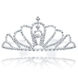 Bling Jewelry Silver Plated Expanding Arch Rhinestone Crystal Headpiece Crown Tiara