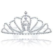 Bling Jewelry Silver Plated Expanding Arch Rhinestone Crystal Headpiece Crown Tiara Bling Jewelry Silver Plated Expanding Arch Rhinestone Crystal Headpiece Crown Tiara