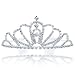 Bling Jewelry Silver Plated Expanding Arch Rhinestone Crystal Headpiece Crown Tiara