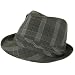 New Light Plaid Lined Sheen Fedora Trilby Hat Large Extra Large Charcoal
