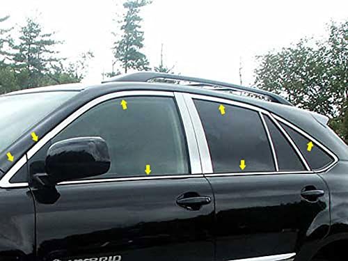 AutoZ Chrome Trim Stainless 14 Piece Window Package 2004-2009 LEXUS RX400h