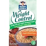 Quaker Instant Oatmeal Weight Control, Maple Brown Sugar, 8-Count Boxes (Pack of 4)