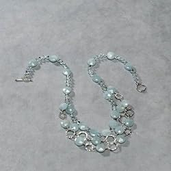 Aquamarine Gemstones and Crystals Necklace