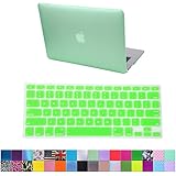 HDE Matte Hard Shell Clip Snap-on Case + Matching Keyboard Skin for MacBook Air 13" - Fits Model A1369 / A1466 (Seafoam Green)