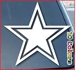 Dallas Cowboys Car Window Vinyl Decal Sticker 5" Wide (Color: White)