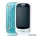 LG GT350 Etna Plus Unlocked Quadband GSM Cell Phone - Touch Screen - QWERTY Slider - International Version (White/Aqua Blue) thumb