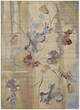Nourison Zanibar Watercolr Beige 7.9-Feet by 10.10-Feet Polyacrylic Area Rug
