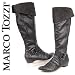MARCO TOZZI Damen Langschaft Stulpen Stiefel, Dekoschliessen, schwarz