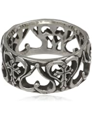 Open Heart Wide Band Ring