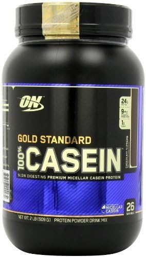Optimum Nutrition Gold Standard 100% Casein Protein Powder Drink Mix Chocolate Supreme 908g by OPTIG