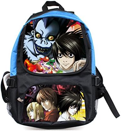 Coolchange® Anime Death Note Yagami Light L Print Schoolbag Black Backpack