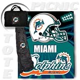 Miami Dolphins Tote A Long NFL Picnic Blanket by Northwest (50x60)