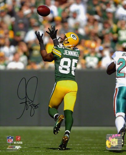 Greg Jennings Autographed 8x10 Photograph | Details: Green Bay Packers, Catching