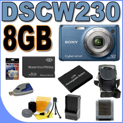 #1. Cheap Sony Cyber shot DSC W230 12.1MP Digital Camera with 4x Optical Zoom (Dark Blue) 8GB BigVALUEInc Accessory Saver NPBG1 Battery/Rapid Charger Bundle + MORE by Sony 51aUavNJL5L. SL500 #1. Cheap Sony Cyber shot DSC W230 12.1MP Digital Camera with 4x Optical Zoom (Dark Blue) 8GB BigVALUEInc Accessory Saver NPBG1 Battery/Rapid Charger Bundle + MORE by Sony