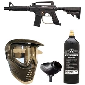 US ARMY Alpha Black Tactical Tippmann Paintball Gun Set
