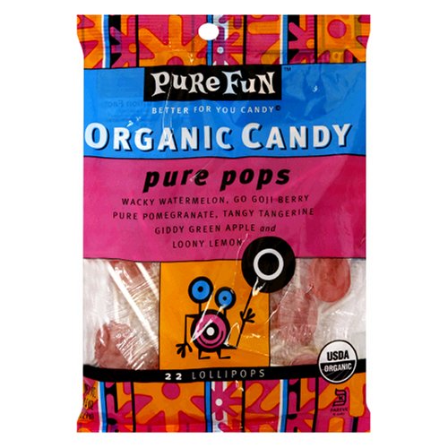 Pure Fun Organic Variety Pack Pure Pops, 4.76-Ounce Units (Pack of 12)