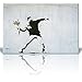wall26 Canvas Print Wall Art - Rage The Flower Thrower - Street Art - Guerilla - Banksy Street Artwork on Canvas Stretched Gallery Wrap. Ready to Hang - 12 x 18 Inches