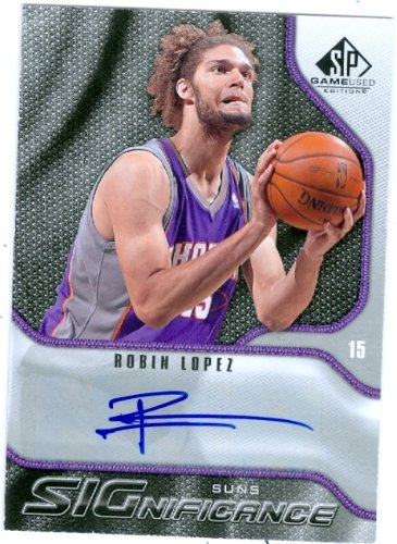 Robin Lopez Autographed/Hand Signed Basketball Card (Phoenix Suns) 2009-2010 Upper Deck SP Significa