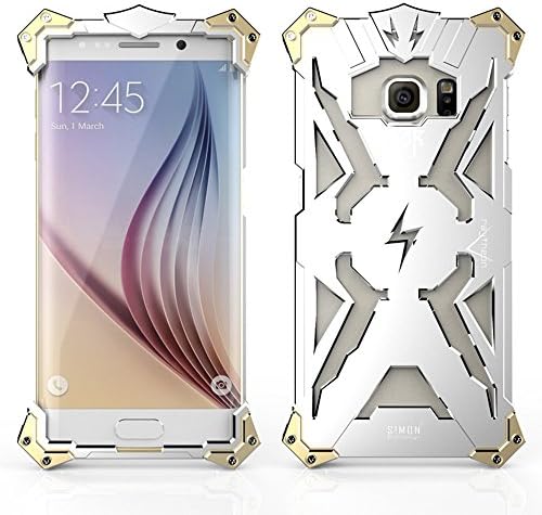 Silver Cool Thor Series Iron Body All Metal Aluminum Hard Rugged Case Armor Bumper Cover for Samsung Galaxy S6