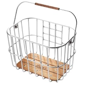 Buy Brooks Saddles Hoxton Wire Bicycle Basket with Wooden Base (click-fix mount included)