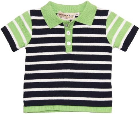 Imagewear Little Boys Striped Cozy Tee Top Tee 3Y Green