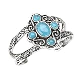 Barse Intricate Turquoise Cuff Bracelet