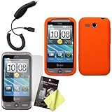Cbus Wireless Orange Silicone Skin / Case / Cover, LCD Screen Guard / Prote ....