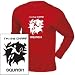 Langarm T-Shirt mit Druck SQUASH (Farbe rot) (Größe XXL)